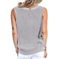 thumbnail image 4 of Womens Sexy V-Neck Sleeveless Sweater Vest Fashion Fall Classic Loose Solid Color Pullover Top, 4 of 5