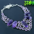 thumbnail image 2 of Natural Sage Amethyst,Amethyst Gemstone 925 Sterling Silver Necklace 18", 2 of 2