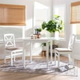 thumbnail image 4 of Pemberly Row Contemporary Wood Square Drop Leaf Table in White, 4 of 19