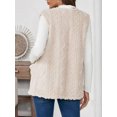 thumbnail image 2 of Mengpipi Women's Soft Fleece Vest Jacket - Reversible Fuzzy Plush Sleeveless Coat S-XL, 2 of 7