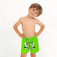 thumbnail image 6 of Babcutegg Kids Printed Swim Trunks with Pockets – Elastic Waistband, Drawstring Closure, Casual Beach and Pool Short for Warm Weather Activities Green Size 8-9, 6 of 9