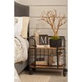 thumbnail image 5 of Industrial Wood and Metal Trolley Bar Cart, 5 of 5