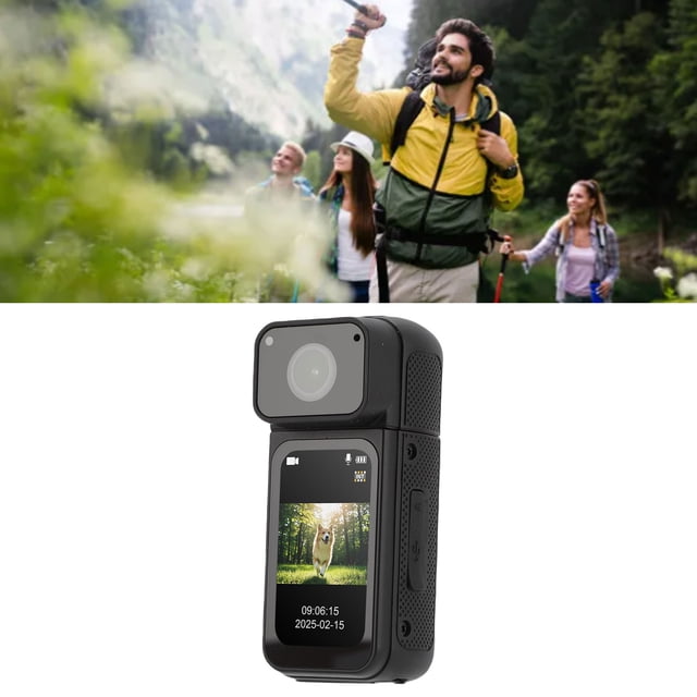 Mini Camera De Carrocería 2.7k Camino Del Cuerpo De Acción Portátil, Lente Giratoria De 170 Gran Angular 180, Para Viajar En Seguridad