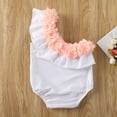 thumbnail image 2 of Bagilaanoe Newborn Baby Girls One-Piece Swimsuit Floral Sleeveless One Shoulder Ruffle Swimwear 6M 12M 18M 24M Infant Bathing Suit Beachwear, 2 of 5