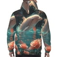 thumbnail image 7 of Salouo Flower White Dolphin Pattern Men's Fall Hoodie Sweatshirt,Sport Hoodie with Pockets for Men Pullover Casual Hooded Sweatshirt-4X-Large, 7 of 7