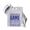 thumbnail image 5 of Game Day Sweatshirt for Women Striped Distressed Football Crewneck, Black on White Sweatshirt, L, 5 of 8