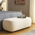 thumbnail image 2 of Safavieh Whitley Wood Rectangular Ottoman With Wood Legs in Cream / Brown, 2 of 9