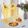 thumbnail image 3 of Dual Head Food Warming Lamp 500W Commercial Buffet Restaurant Heat Lamp Gold, 3 of 20