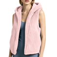 thumbnail image 6 of uublik Fleece Vest for Women Pink Casual Sleeveless Open Front Winter Warm Fuzzy Jacket with Pockets, 6 of 8