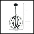 thumbnail image 2 of 60/7067 Nuvo Lighting Pendleton-3 Light Pendant in Glam Style-16 Inches Wide by 18.38 Inches High-Matte Black Finish    -Traditional Installation, 2 of 5
