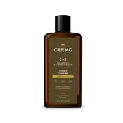 Cremo 2 in 1 Men's Shampoo & Conditioner, Fresh Timber Scent, 16 fl oz