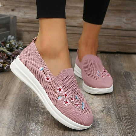 

Zedker Women Shoes Casual Women Sneakers Slip On Women s Ladies Shoes Casual Daily Lace Up Sneakers Flying Woven Mesh Shoes