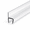 1/2" H Type, variant on Frameless Shower Door Side Seal Strip, 2 Pack - 1/2" H Type, 78" Long Vertical Polycarbonate H-jamb