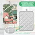 thumbnail image 6 of Yayeee Pot Holders Kitchen Heat Resistant with Pocket 7"x9.8" Cotton Oven Cooking Hot Pads, Pink and White Cat, 6 of 7