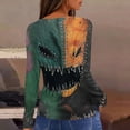 thumbnail image 5 of Trgacdwlo Halloween Sweatshirt for Women Vintage Halloween Graphic Long Sleeve Womens Tunic Tops Funny Pumpkin Graphic Fall Pullover for Women, 5 of 8