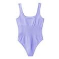 thumbnail image 5 of Women's Basic Sleeveless Bodysuit Tops Slimming Sexy Halter Neck Racerback Ribbed Knit Tank Tops Thong Leotard Jumpsuits Shapewear, 5 of 6