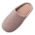 thumbnail image 2 of Women's Memory Foam Slippers Comfort Knitted Cotton-blend Closed Toe House Shoes Indoor & Outdoor, 2 of 5