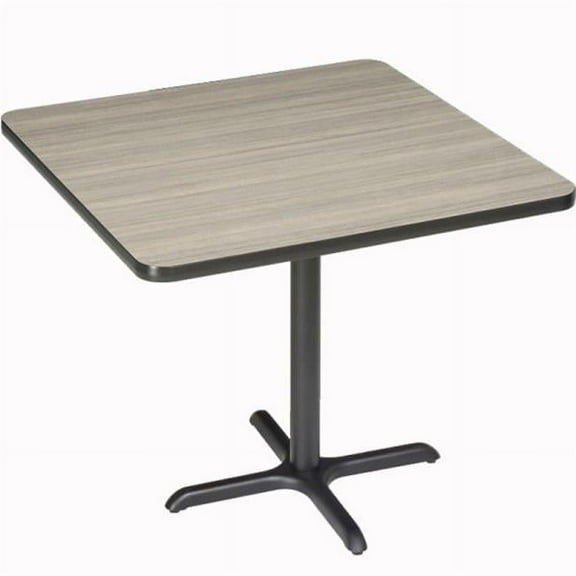 Interion 42 in. Square Bar Height Restaurant Table, Charcoal