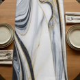 thumbnail image 5 of Table Runners 72 Inches Long Dress Scarves, White Grey Marble Farmhouse Kitchen Table Runner, Coffee Tablerunners, Modern Abstract Art Ink Painting 18x72 Inch, 5 of 9