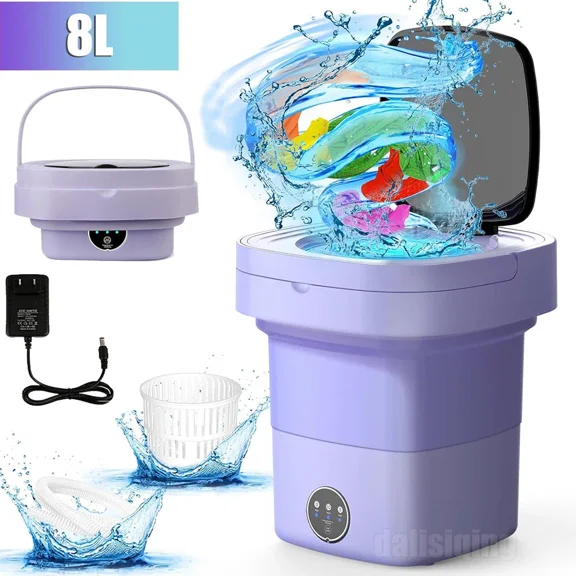 Portable Mini Washing Machine Washer Foldable Washer and Spin Dryer Small Travel