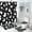 Black and White, variant on FRAMICS Halloween Ghost Shower Curtain Sets with Rugs, 16 Pc Cute Pumpkin Bat Bathroom Sets, Black White Waterproof Fabric Bathroom Curtain Decor with Hooks