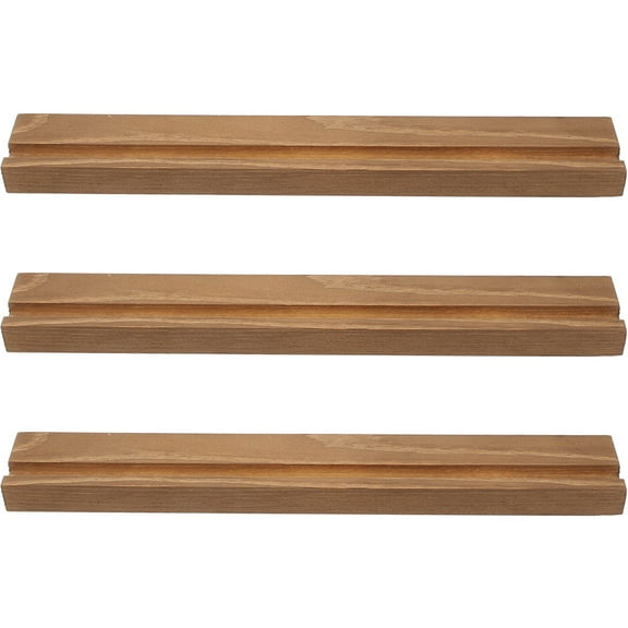 RENACLIPY Wall Mounted Vinyl Record Holders Wood Display Rack for 3 Vinyl Records Set