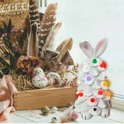 AYktou Easter Decorations 5.9 Light-Up Easter Ceramic Tree Glowing Bunny Light,Bunny Tree Easter Night Light with Colorful LED Light Bulbs,Easter Gifts for Kids