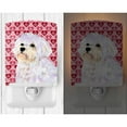 thumbnail image 2 of Caroline's Treasures SS4481CNL Maltese Hearts Love and Valentine's Day Portrait Ceramic Night Light, 6x4x3", multicolor, 2 of 2
