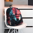 thumbnail image 5 of Pofeuu Red Flame Wolf Head Print Laptop Backpack Travel Canvas Backpack for School Lightweight and Comfortable Backpack College Backpack Schoolbag, 5 of 6