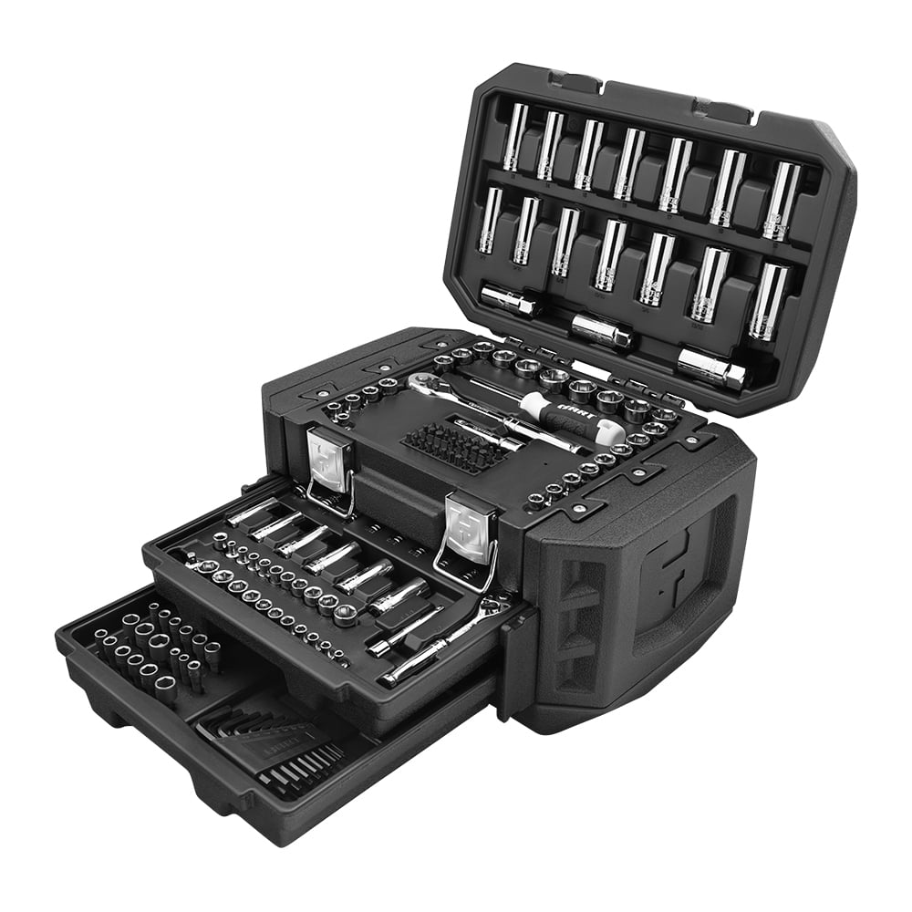 HART Multiple Drive 160Piece Mechanics Tool Set, Chrome Finish