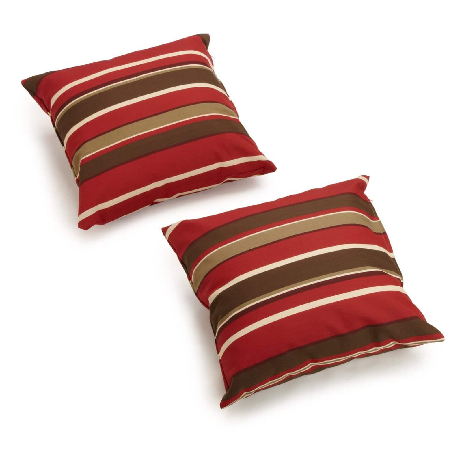 Blazing Needles 17-inch Outdoor Knife Edge Throw Pillows (Set of 2) - Alinea Pompeii