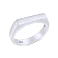 thumbnail image 2 of AFFY Stackable Unisex Signet Ring In 10k White Gold, Ring Size-9, 2 of 3