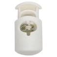 thumbnail image 1 of Sonducket 100 Piezas Tapón de plástico Cordones Ropa deportiva Bloqueo de cordón Topes Doble Agujero Toggle Cordón Blanco 6 2.71.4, 1 of 6
