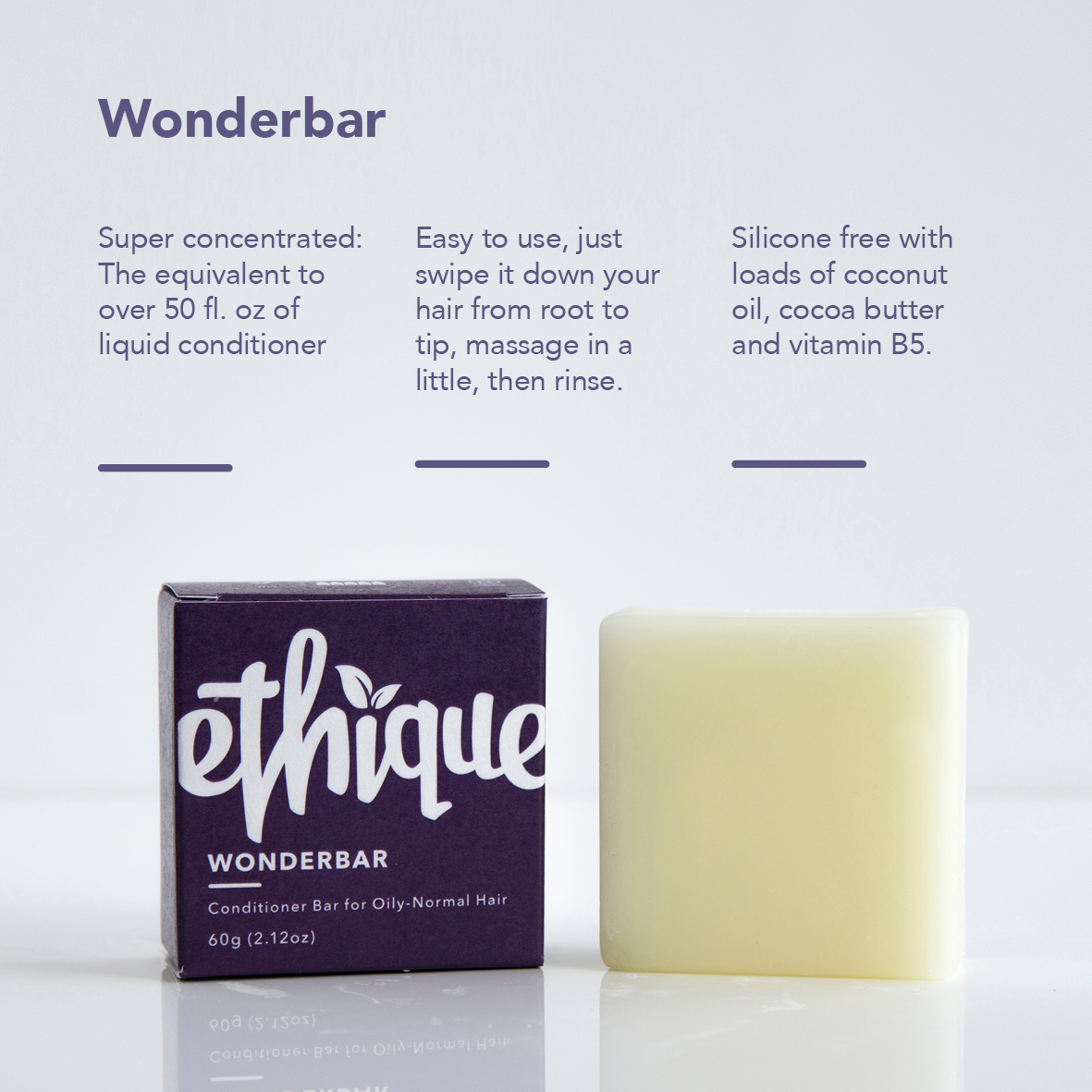 Ethique Wonderbar Conditioner Bar for Oily to Normal Hair - 2.12oz - image 5 of 9