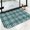 Blue and Black Checkered Pattern, variant on Yellow and Black Checkered Pattern Non-Slip Bath Mat, Shower Room Rug with Rubber Backing & Soft Surface, Machine Washable Gifts for Bathroom Kitchen Entryway,17"x30"