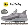 thumbnail image 3 of Sogetch Steel Toe Shoes for Men Women Lightweight Comfortable Work Shoes Warehouse Industry Contstruction Safety Sneakers, 3 of 7