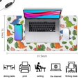 thumbnail image 5 of Long Mouse Pads for Desk,White Cartoon Dinosaurs Leaves Pattern Desk Mats on Top Of Desks, Desk Mouse Pad Extra Large with 3mm Non-Slip Base and Stitched Edge for Gaming,Office,Work,Home 31.5"x15.7", 5 of 6