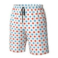 thumbnail image 2 of Yiaed Red Blue Polka Dots Print Men's Swim Trunks with Lining Quick Dry Sports Shorts Beach Shorts Boardshorts-3X-Large, 2 of 5