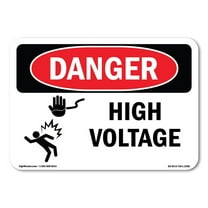 OSHA Danger Sign - High Voltage | Decal | Protect Your Business, Construction Site, Warehouse & Shop Area | Made in The USA
