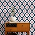 thumbnail image 2 of S4Sassy Modern Ikat Diamond Wallpaper- Purple Bohemian Wall Covering, 25"X 360" Self-Adhesive Textured Vinyl Walls Paper, Decorative Wallwrap, Easy Diy Walls Covering For Bedroom, Living Space, 2 of 9