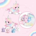 thumbnail image 2 of Juguetes de peluche con forma de unicornio para gatos KMUYSL con 4 gatitos, 2 of 7
