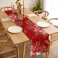 thumbnail image 3 of Love Heart Valentines Day Table Runner - 72 Inch Long Botanical Eucalyptus Red Cotton and Linen Blended Dress Scarves Farmhouse Table Runner for Kitchen Dining, Coffee Table, 13" x 72", 3 of 8
