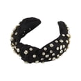 thumbnail image 3 of Sparkling Headband Charming Hair Hoop Gift Jewelry Accesorios de fotografía Rhinestone Headpiece para Holiday Beach Vacation Prom Banquet Negro Hugo tocado de diamantes de imitación, 3 of 10