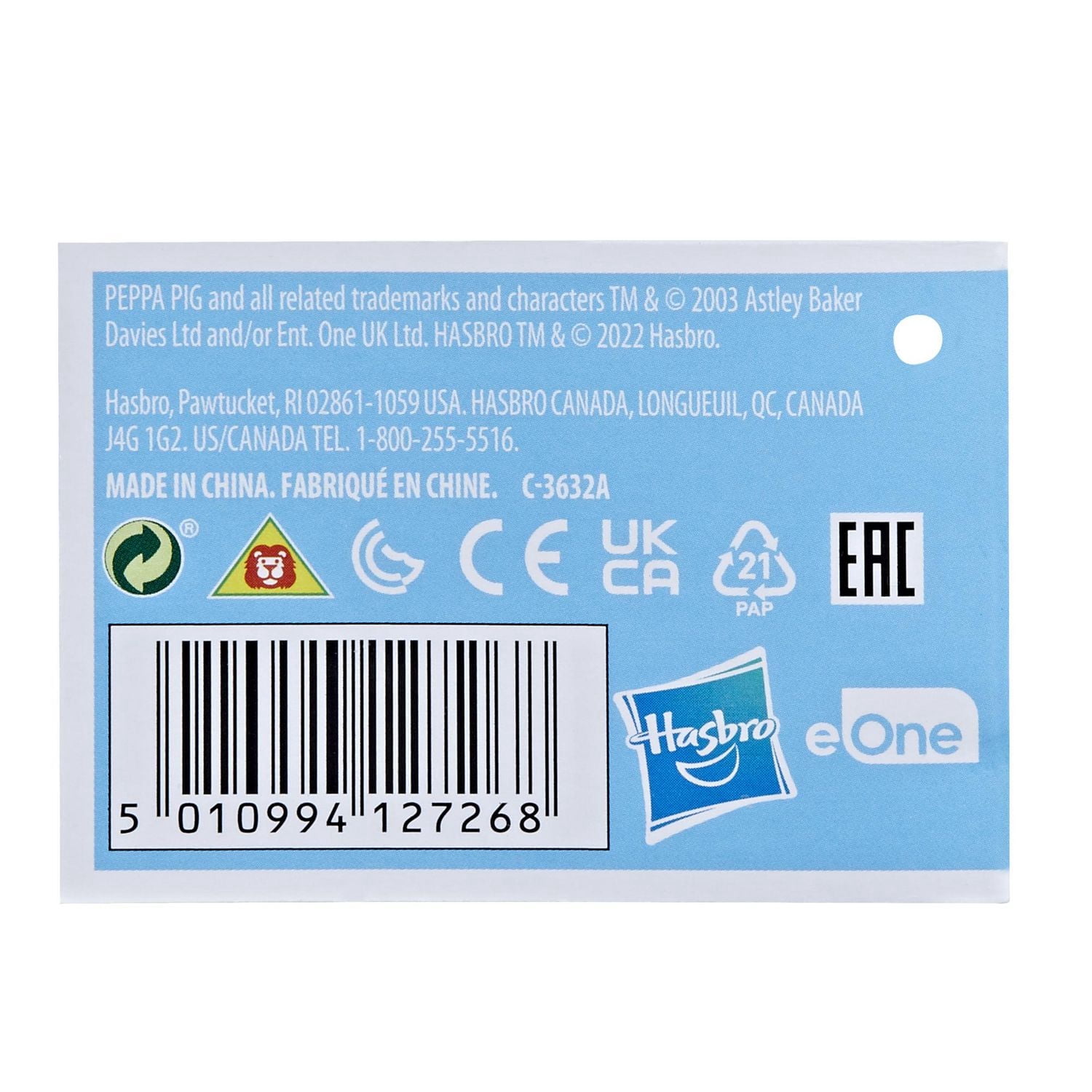 Peppa Pig Little Buggy Vehicle Preschool Toy with Attached Figure Inside (Freddy Fox in Police Car)