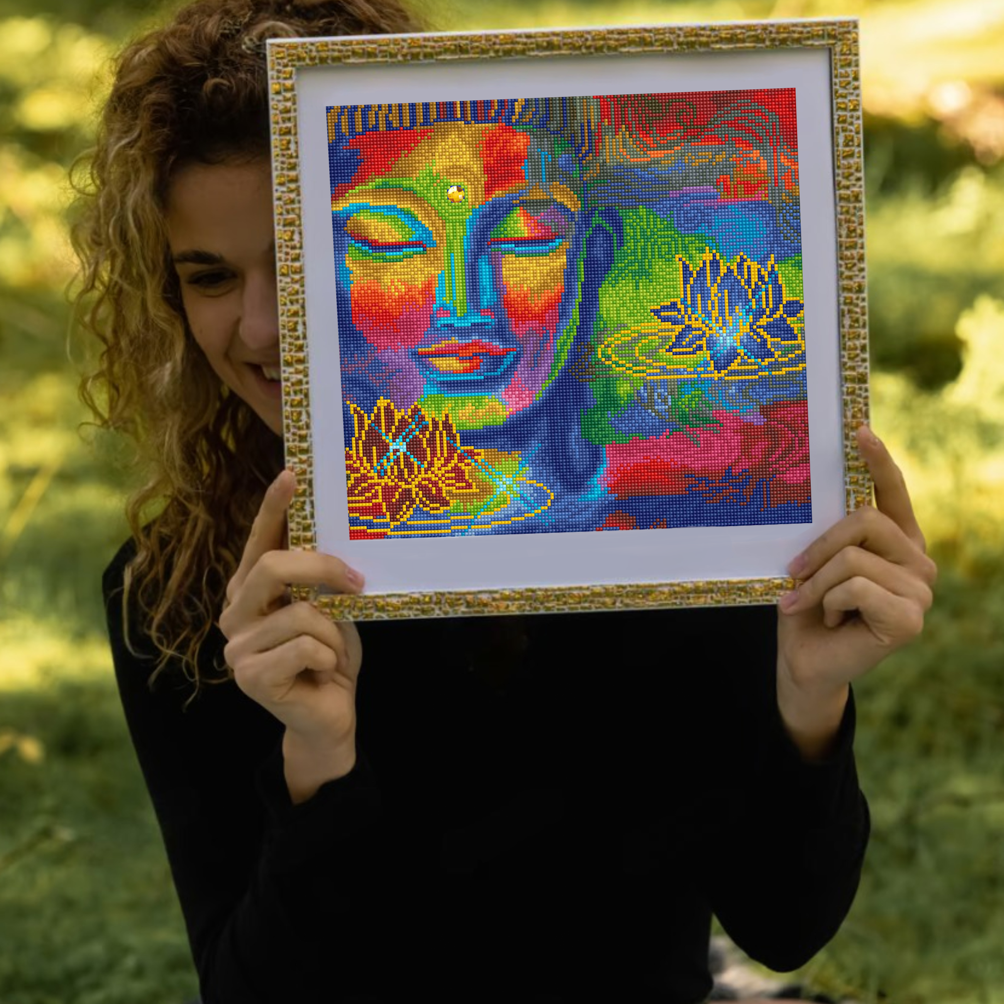 Diamond Dotz Peace & Tranquility Scenery Diamond Painting Kits for Adults - Diamond Art Kits a Relaxing Creative Craft Kit with Dotz Gems 14.6"x15.7"