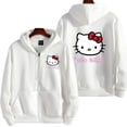 thumbnail image 4 of Sudadera con capucha de Hello Kitty para hombre y mujer, chaqueta rosa con cremallera, ropa de gran tamaño, abrigos de Anime de dibujos animados, moda de primavera y otoño, 4 of 4