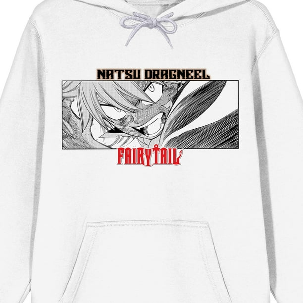Fairy Tail Natsu Dragneel Long Sleeve Men s White Hooded Sweatshirt XXL Walmart Business Supplies