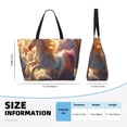 thumbnail image 4 of Fuzoiu Rainbow Cloud White Horse Print Waterproof Beach Tote Bag for Women Girls with Zipper,Sandproof Pool Swim Bag,Large Capacity Beach Travel Bag for Pool Swim Travel Everyday, 4 of 7