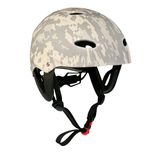 adulto niños agua deportes casco de seguridad kayak canoa gorra dura ejército Camo digital SM SunniMix Casco de seguridad