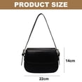 thumbnail image 2 of Nuevo bolso de hombro de PU de moda, bolso cruzado retro de gran capacidad para mujer, color negro, 2 of 5